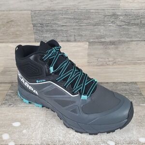 Scarpa Rapid Mid GTX Womens Hiking Shoes Sz 7.5 Anthracite Turquoise Boots